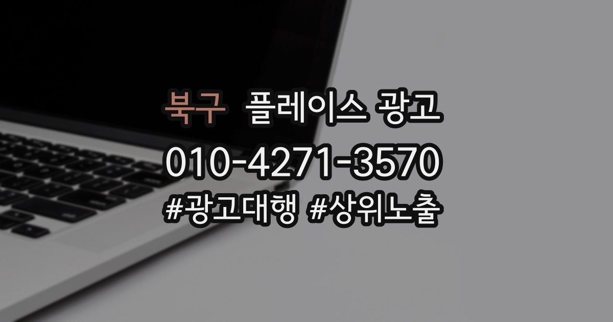 북구 플레이스 광고