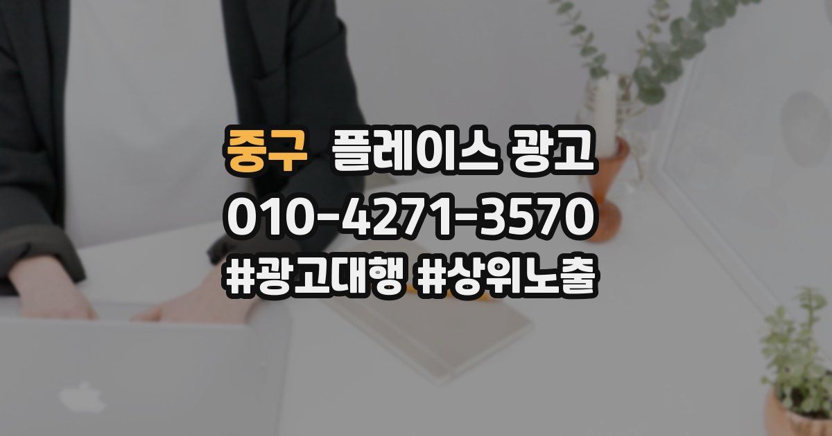 중구 플레이스 광고