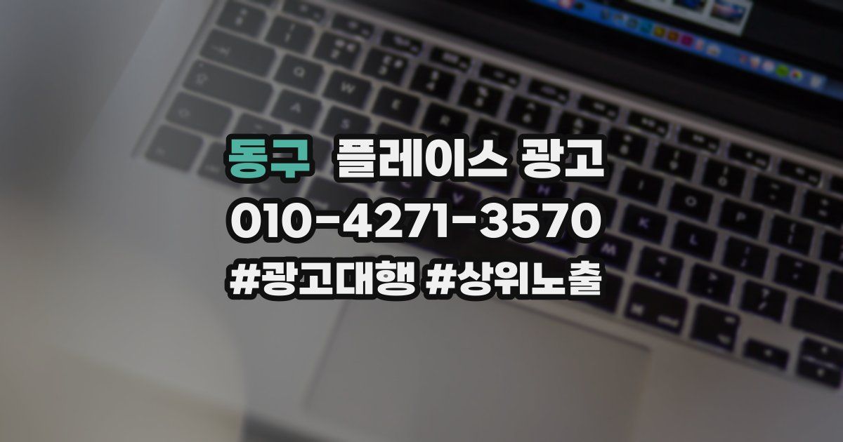 동구 플레이스 광고