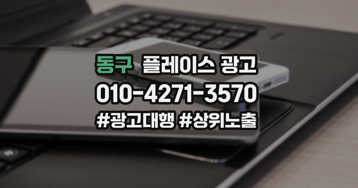 동구 플레이스 광고