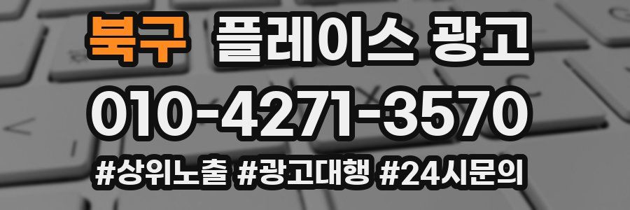 북구 플레이스 광고