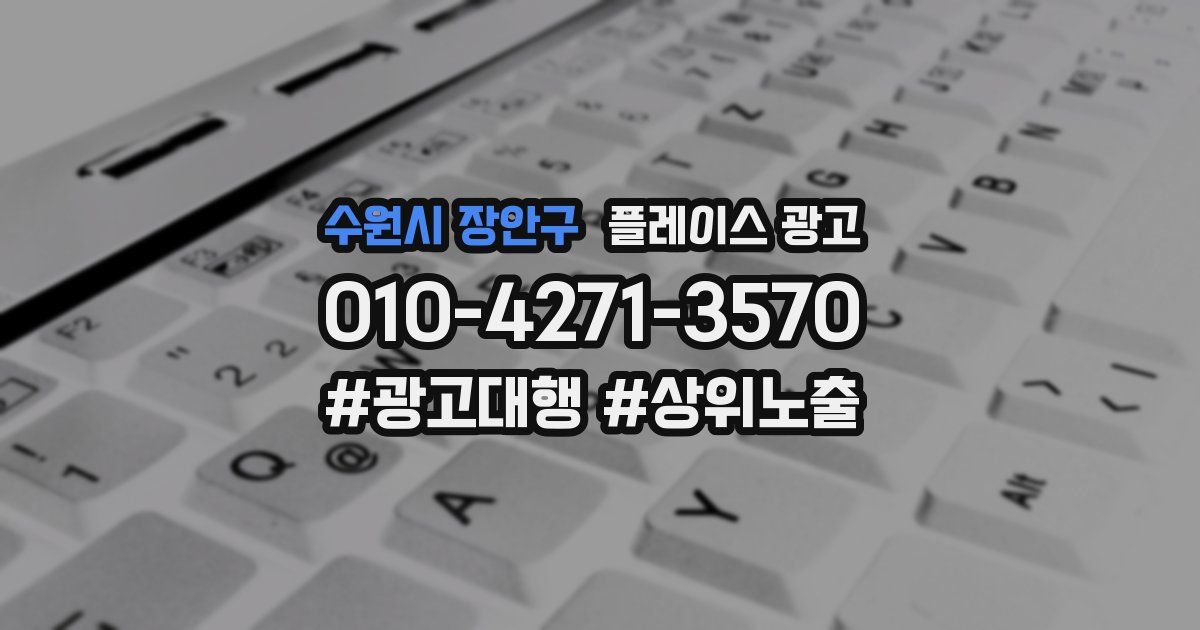 수원시 장안구 플레이스 광고