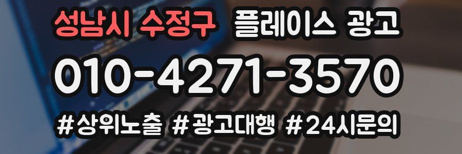 성남시 수정구 플레이스 광고