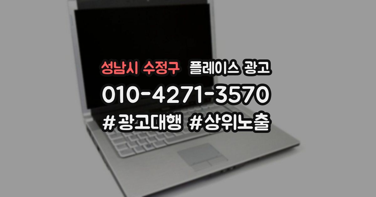 성남시 수정구 플레이스 광고
