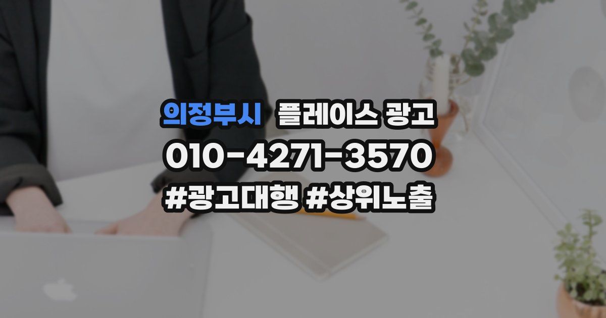 의정부시 플레이스 광고