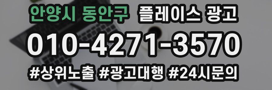 안양시 동안구 플레이스 광고
