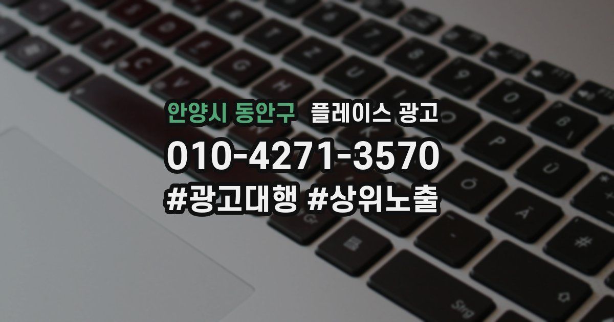 안양시 동안구 플레이스 광고