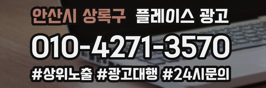 안산시 상록구 플레이스 광고