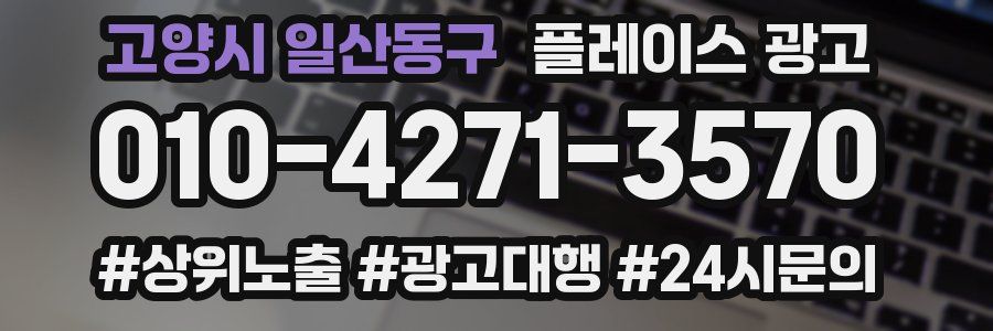 고양시 일산동구 플레이스 광고