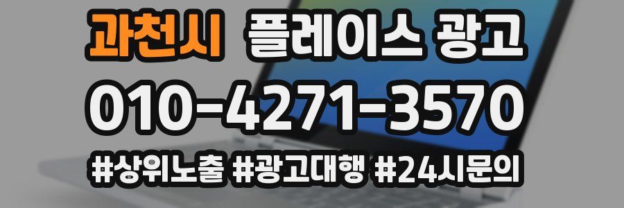 과천시 플레이스 광고