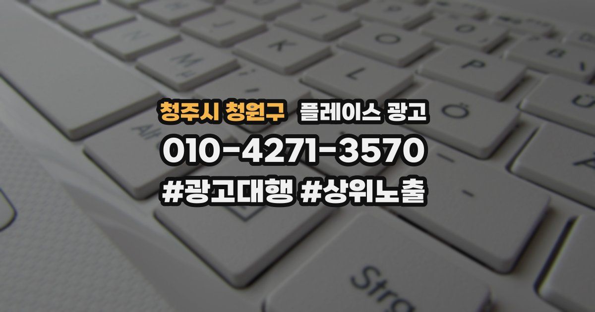 청주시 청원구 플레이스 광고