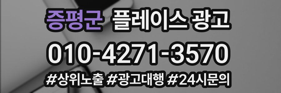 증평군 플레이스 광고
