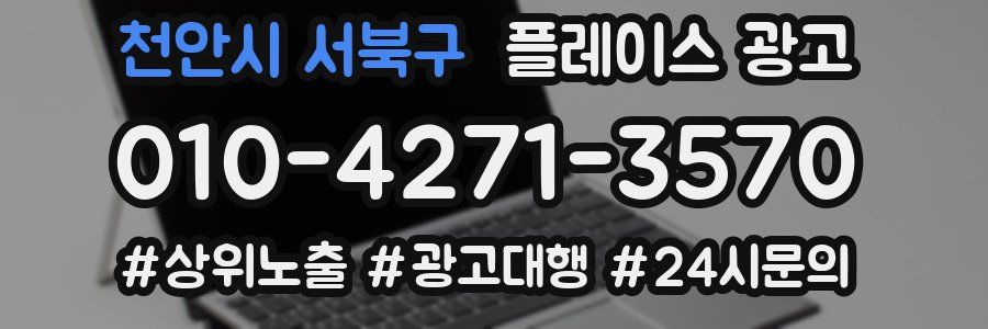 천안시 서북구 플레이스 광고