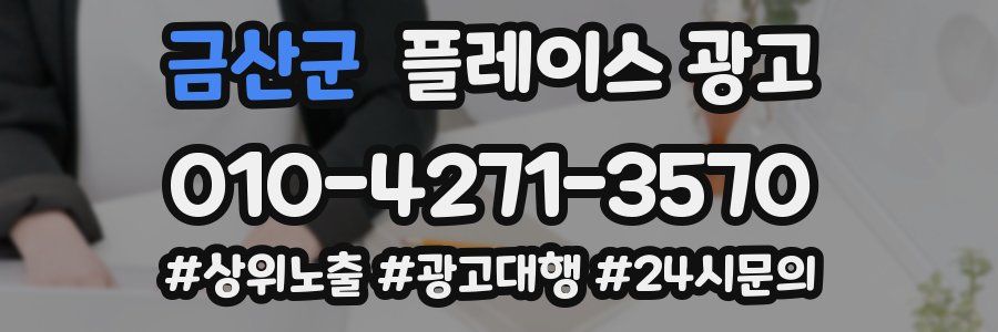 금산군 플레이스 광고