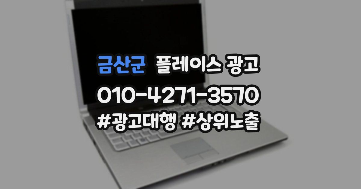 금산군 플레이스 광고