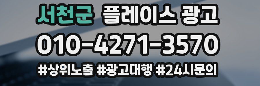 서천군 플레이스 광고
