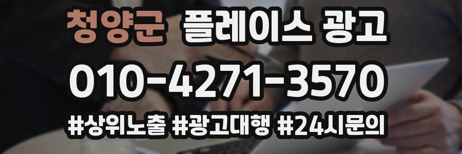 청양군 플레이스 광고