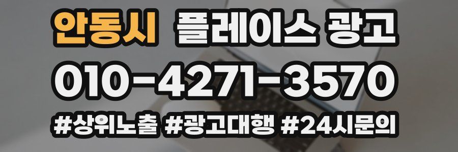 안동시 플레이스 광고