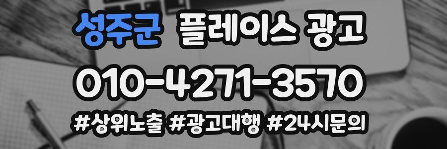 성주군 플레이스 광고