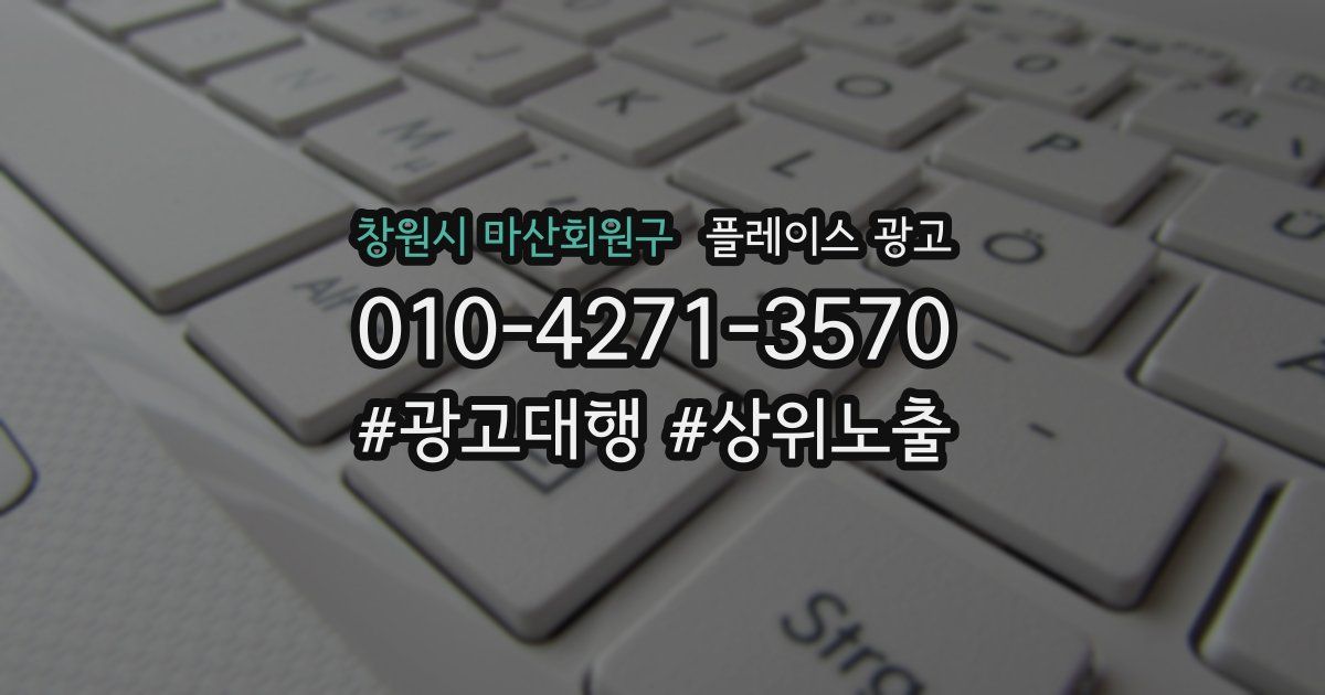 창원시 마산회원구 플레이스 광고