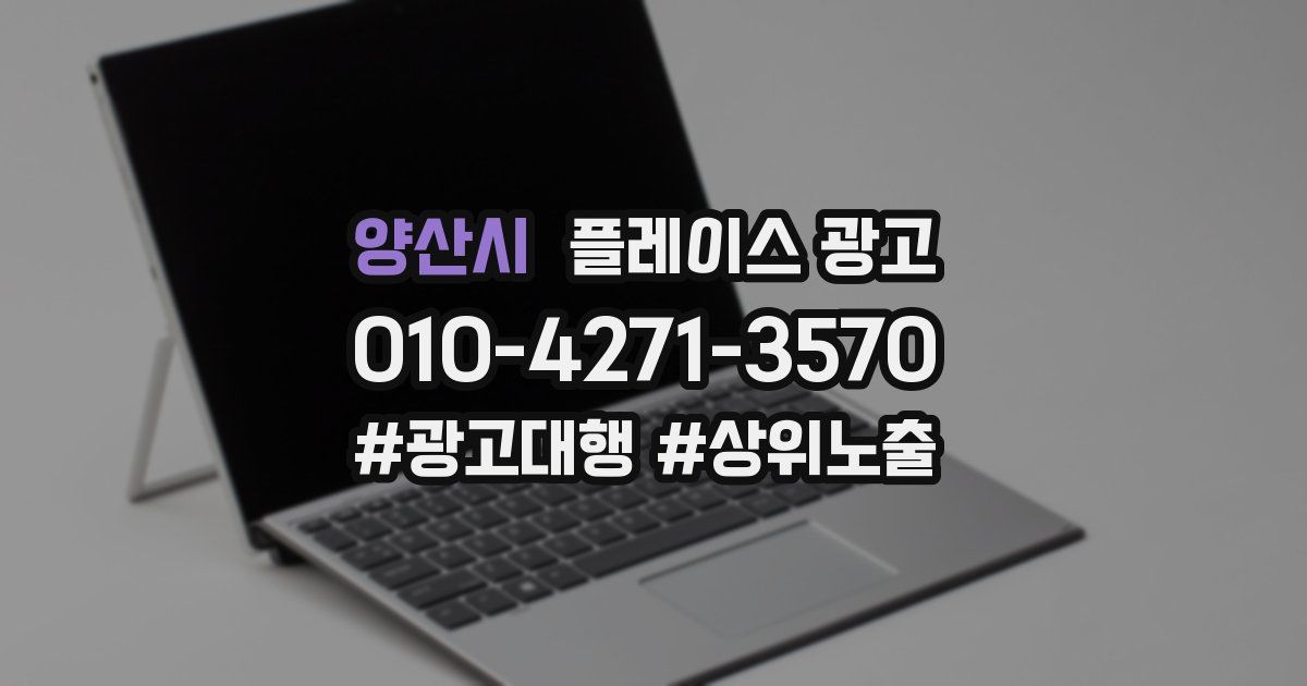 양산시 플레이스 광고