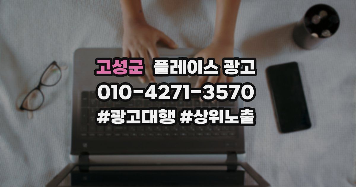 고성군 플레이스 광고