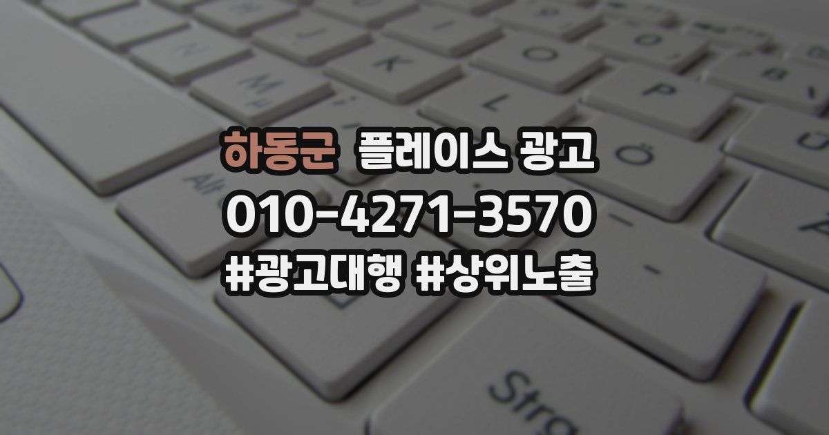 하동군 플레이스 광고