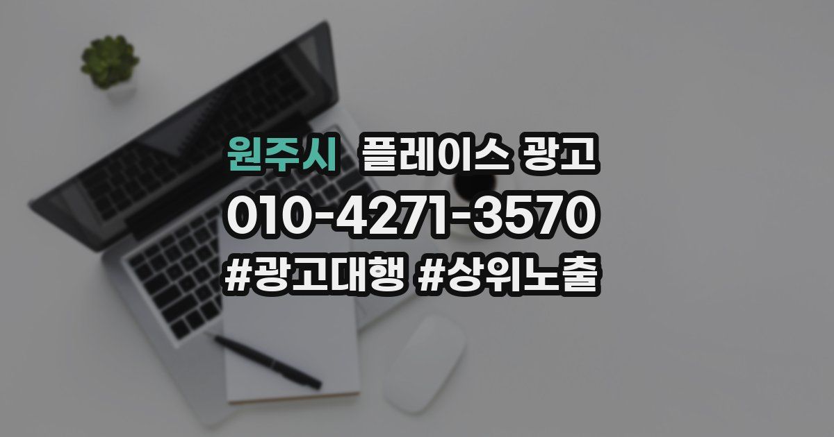 원주시 플레이스 광고