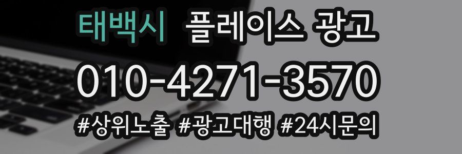 태백시 플레이스 광고