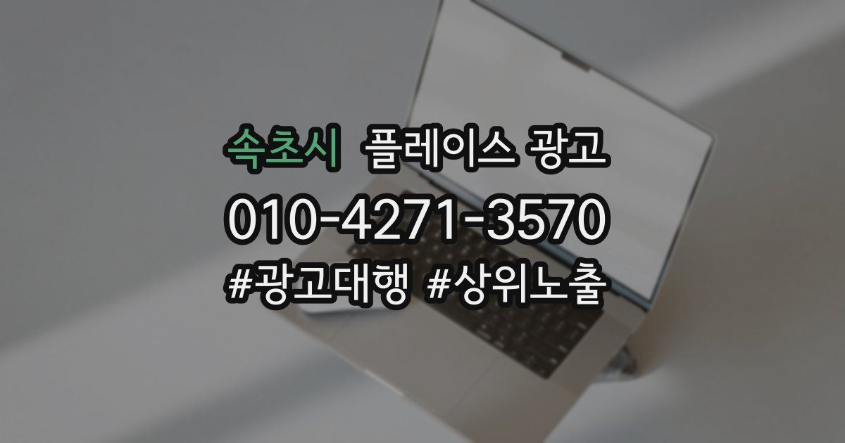 속초시 플레이스 광고