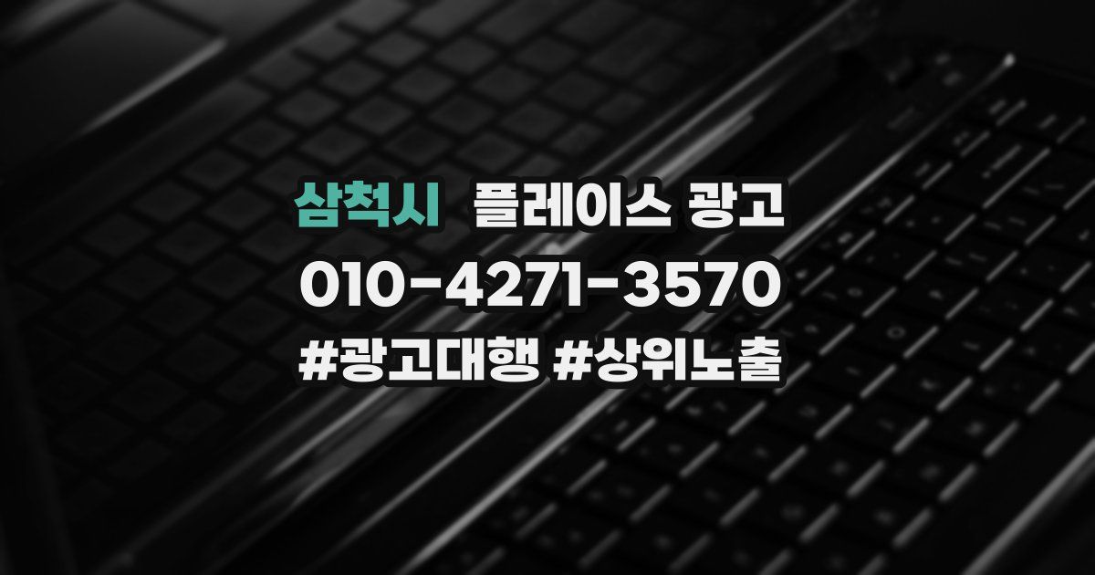 삼척시 플레이스 광고