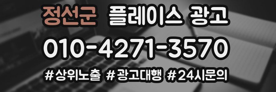 정선군 플레이스 광고