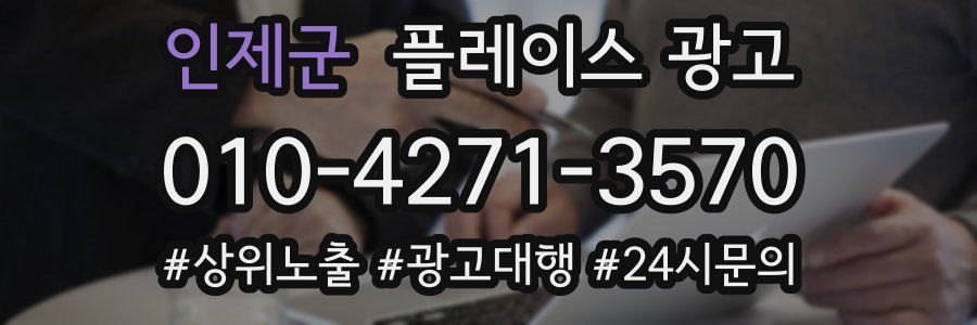 인제군 플레이스 광고