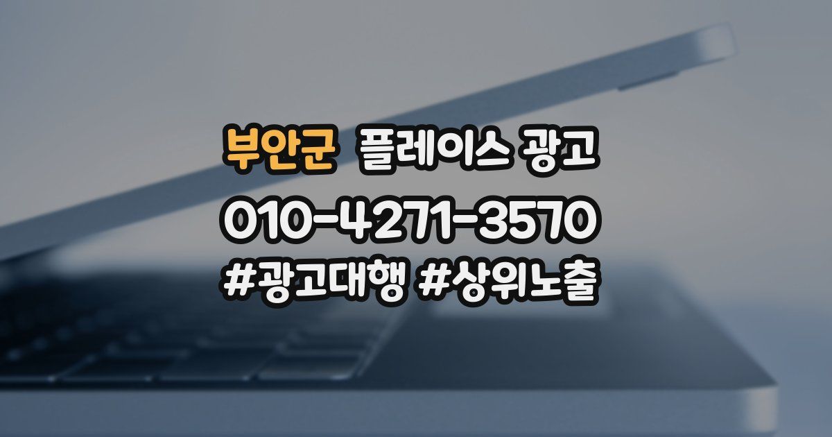 부안군 플레이스 광고