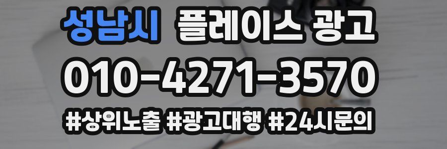 성남시 플레이스 광고