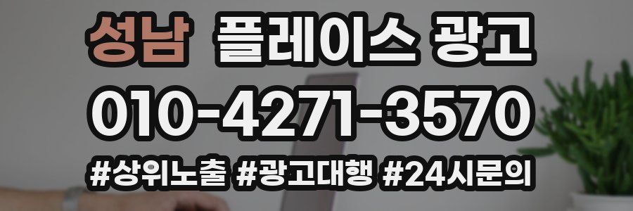 성남 플레이스 광고