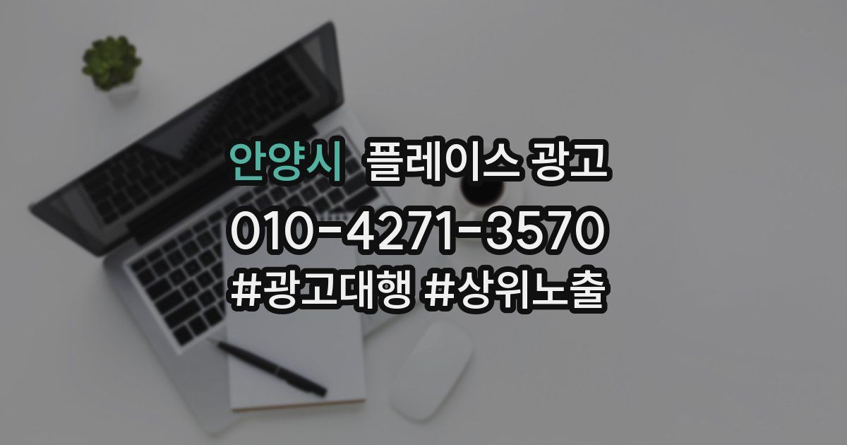안양시 플레이스 광고