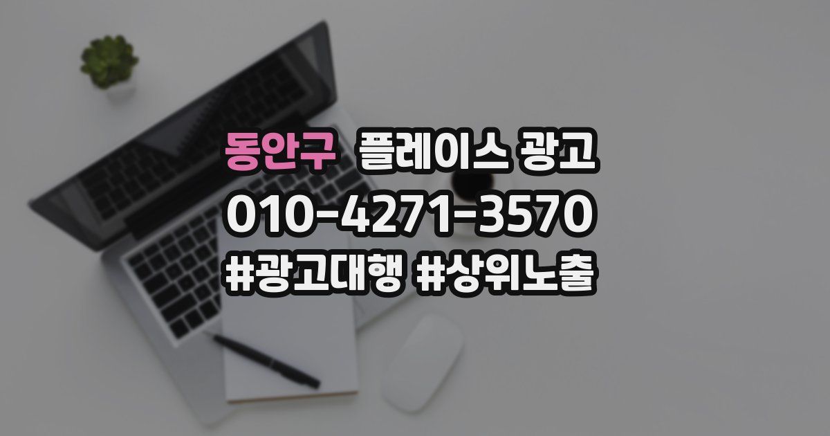 동안구 플레이스 광고