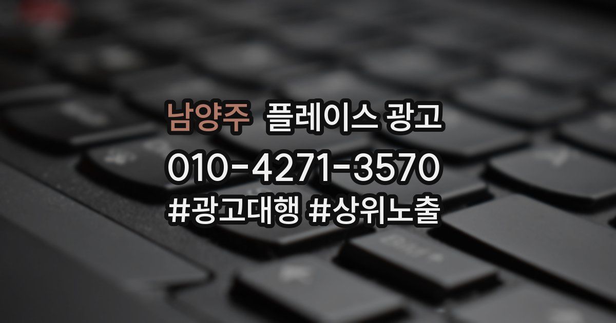 남양주 플레이스 광고