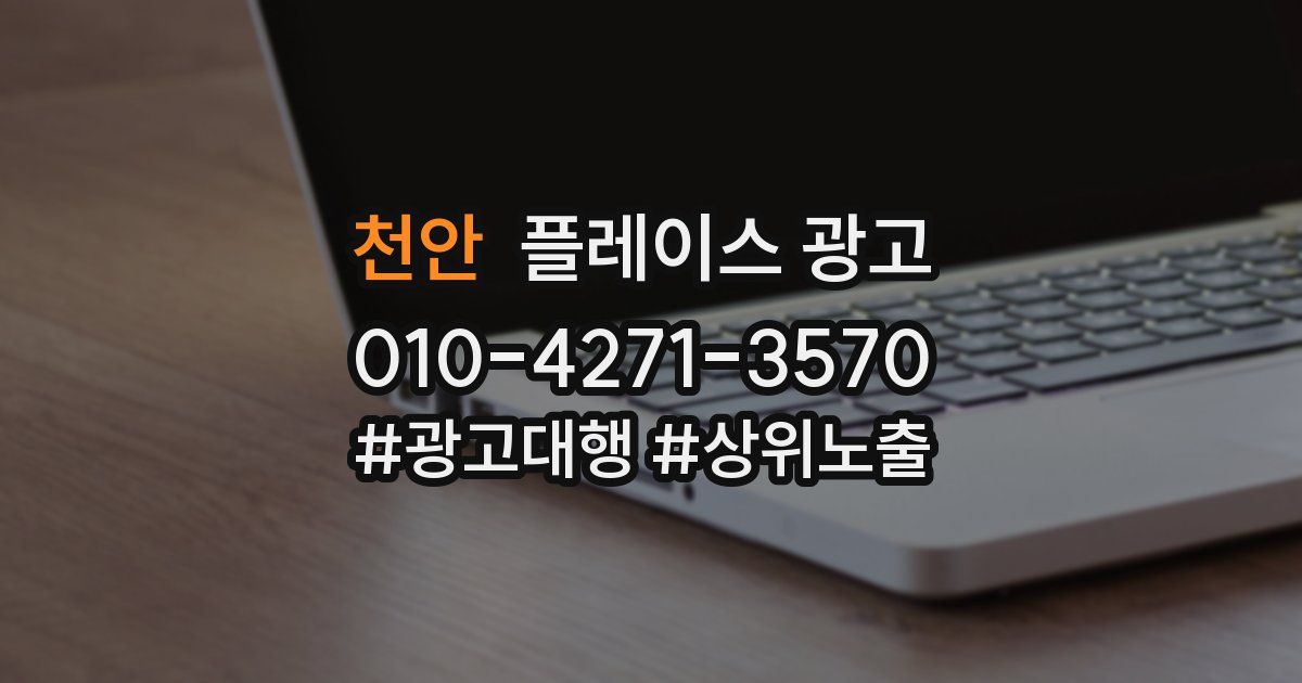 천안 플레이스 광고