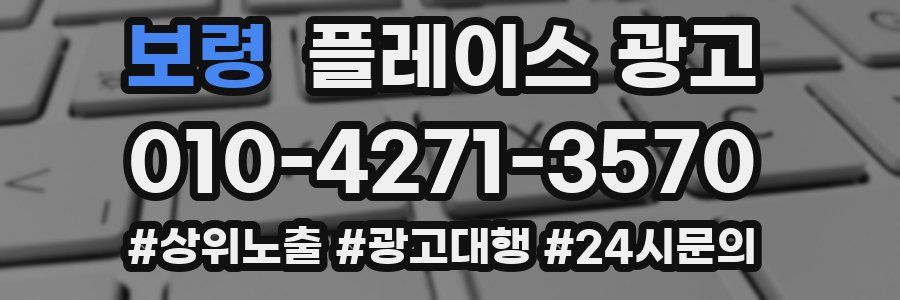 보령 플레이스 광고