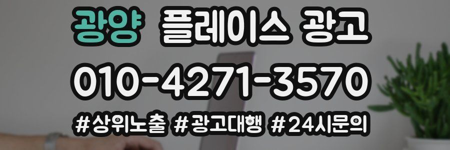 광양 플레이스 광고