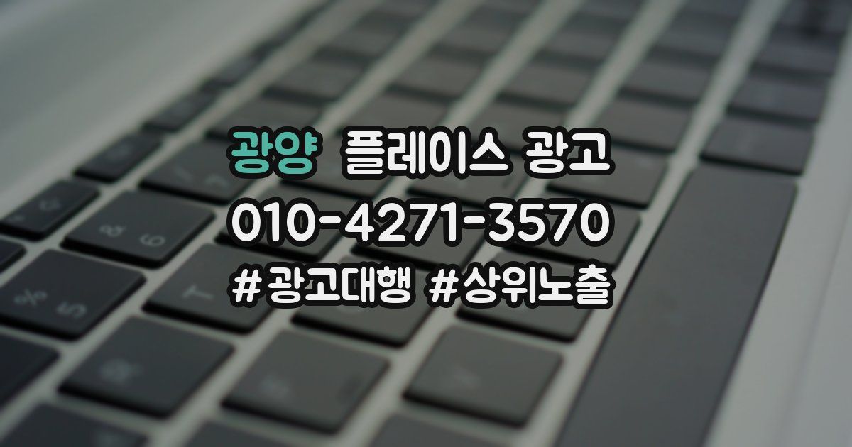 광양 플레이스 광고