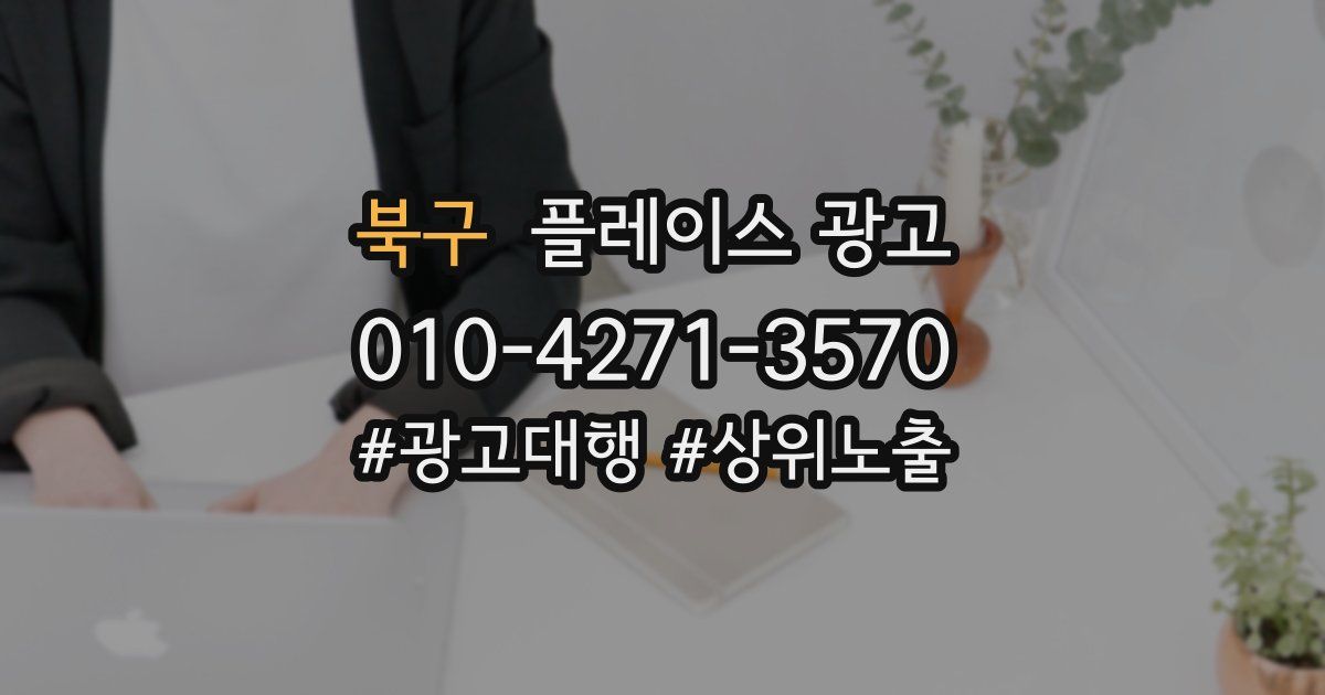 북구 플레이스 광고