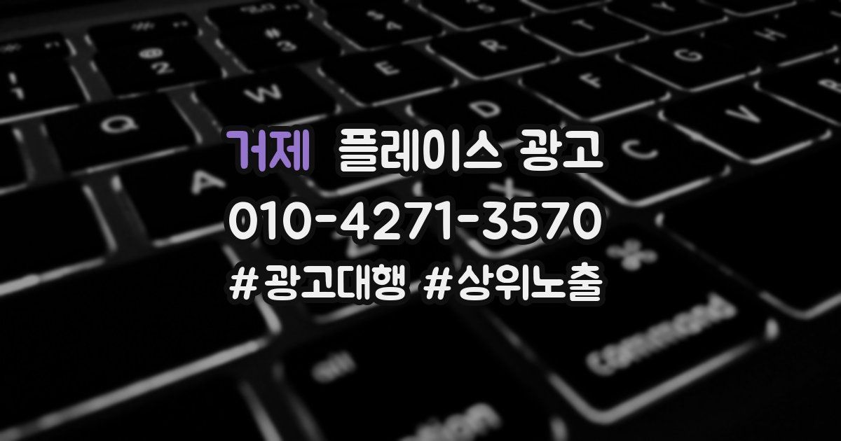 거제 플레이스 광고