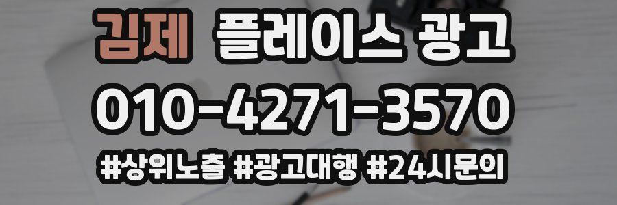 김제 플레이스 광고