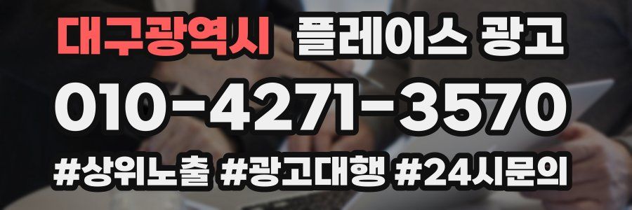 대구광역시 플레이스 광고