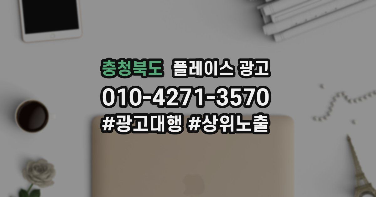 충청북도 플레이스 광고
