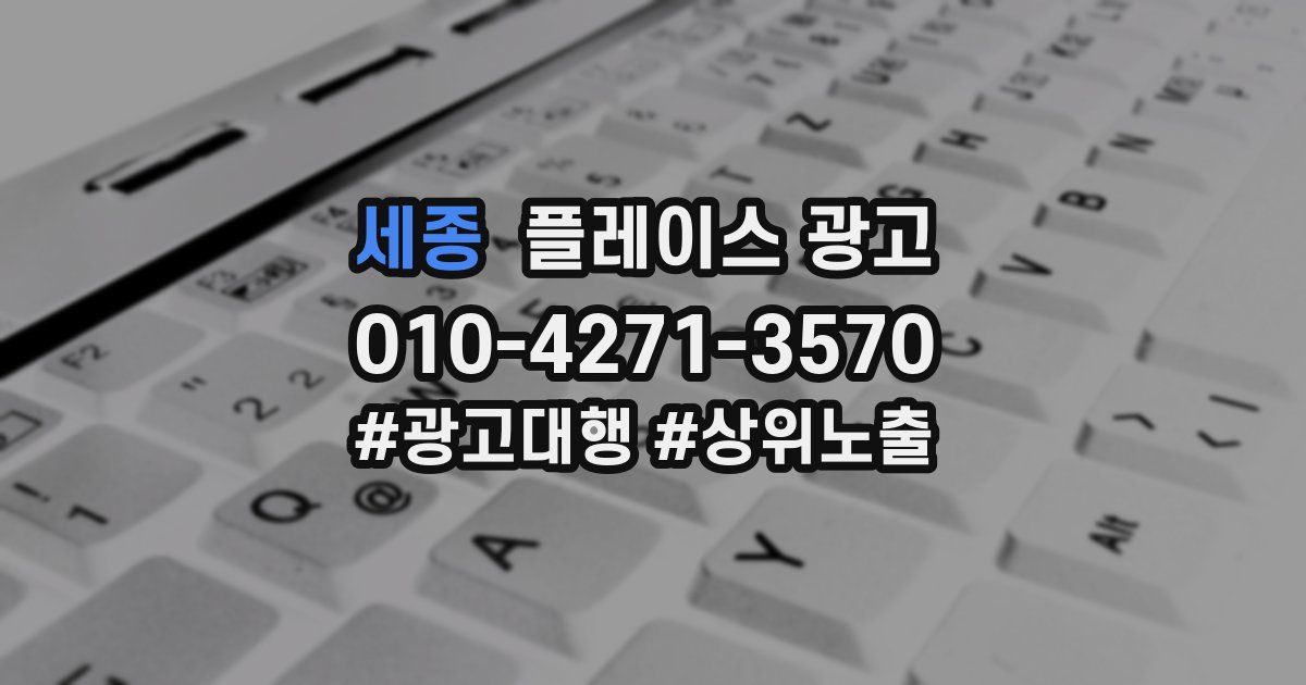 세종 플레이스 광고