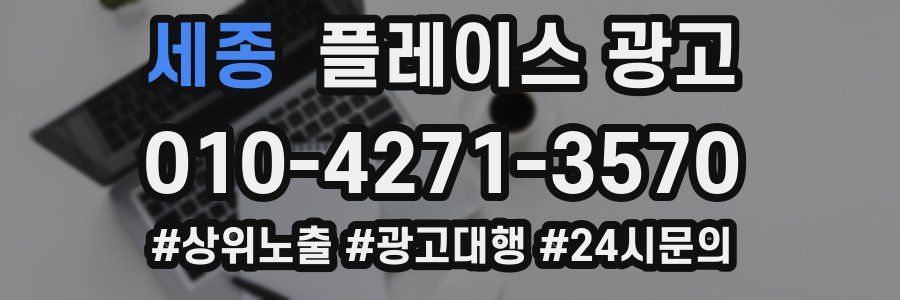세종 플레이스 광고